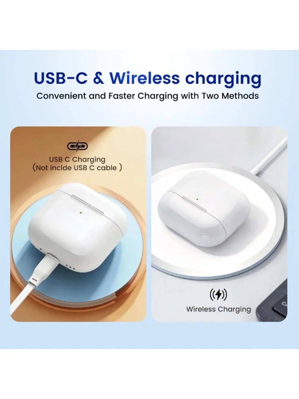 Wireless Charging Case Replacement for AirPods 4 - Durable & Lightweight Design